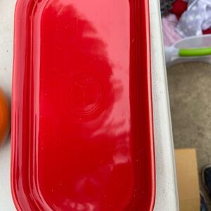 Red Ceramic Serving Tray Fiesta Ware